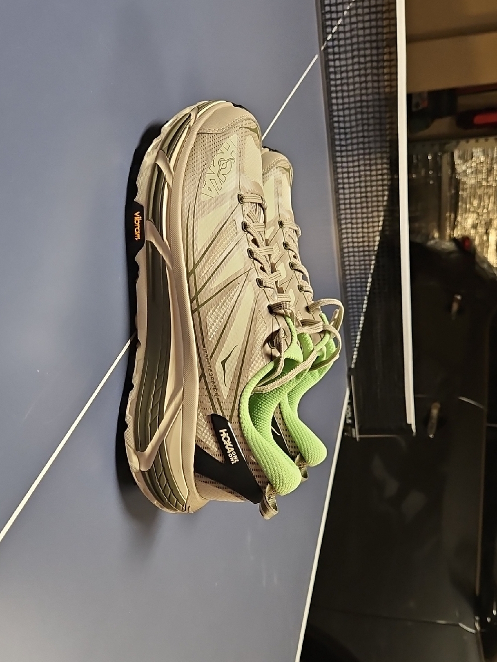 NEW-Hoka One One Trail Shoe - Light Green Upper